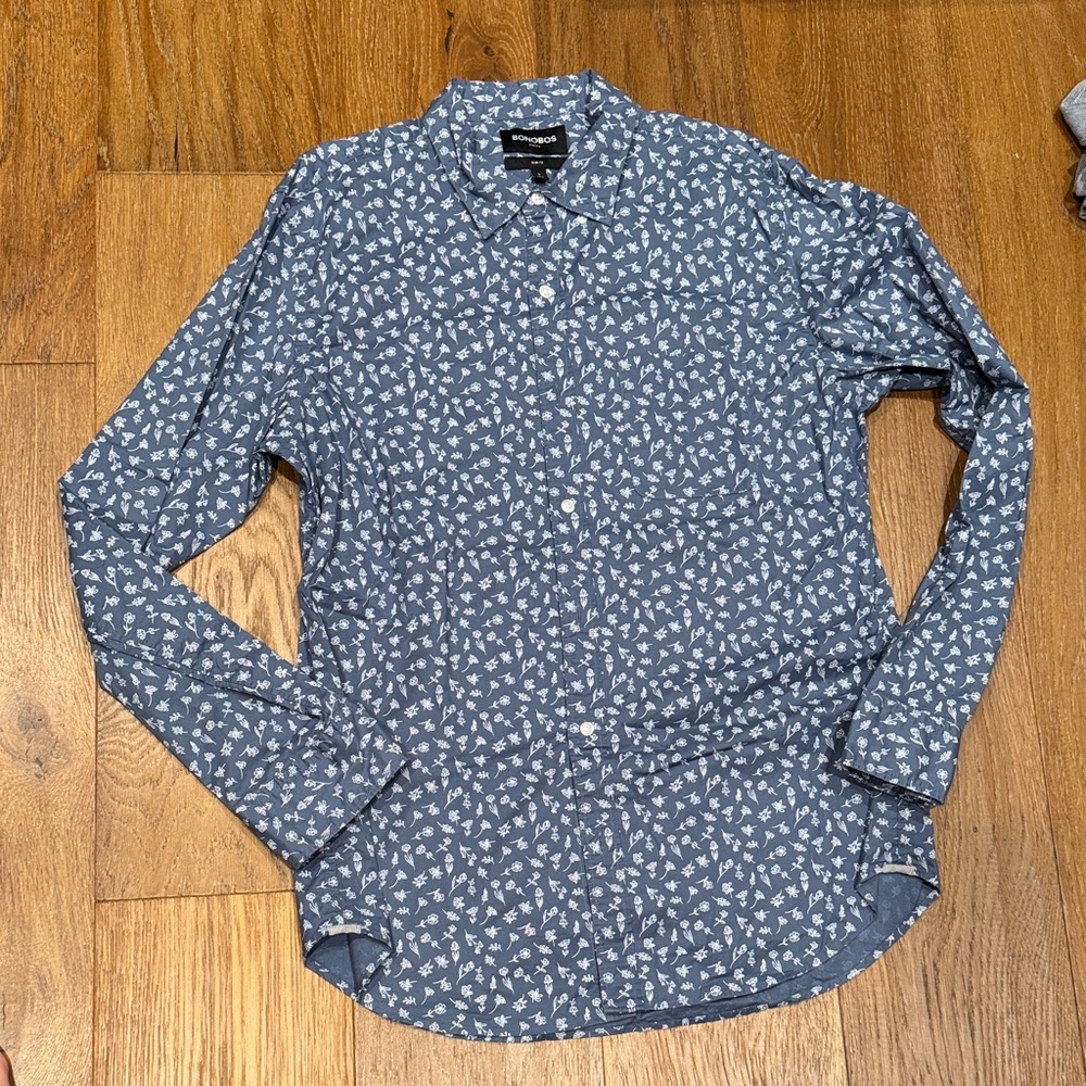 Bonobos Blue Floral Men's Shirt